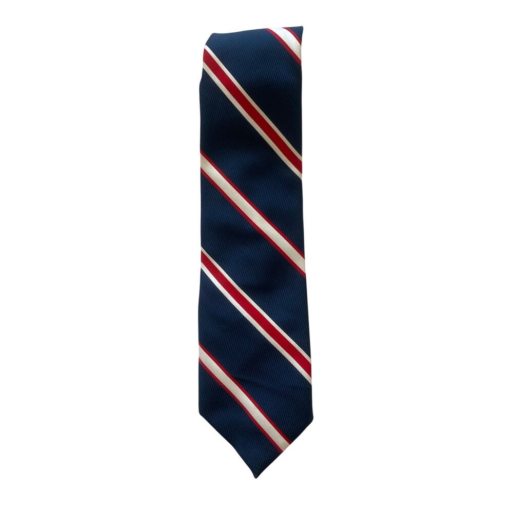 Christian Dior Vintage Regimental Stripe Tie Preppy Ivy League Old Money